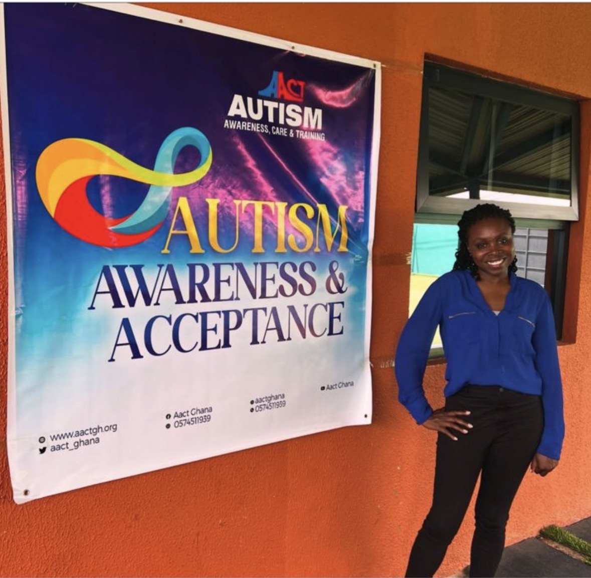 Miles and Milestones team member at an autism awareness event
